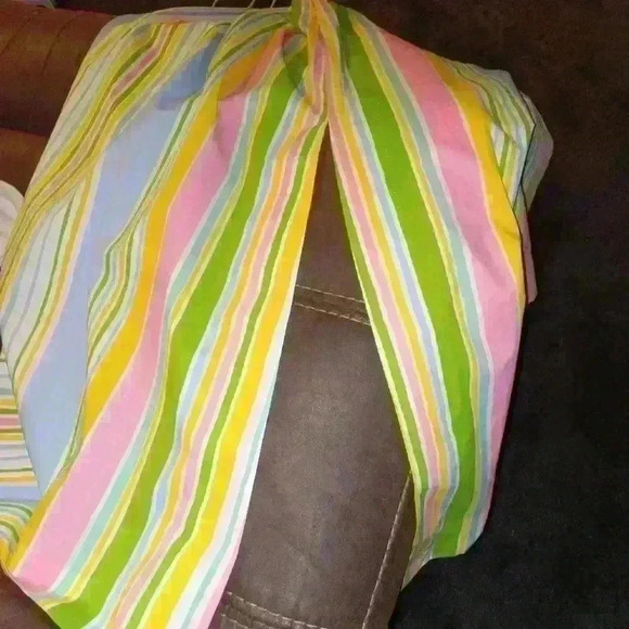 Saks Fifth Avenue Chiha by Jaconelli Rare VintageVertical Pastel Lines H… - Picture 14 of 16